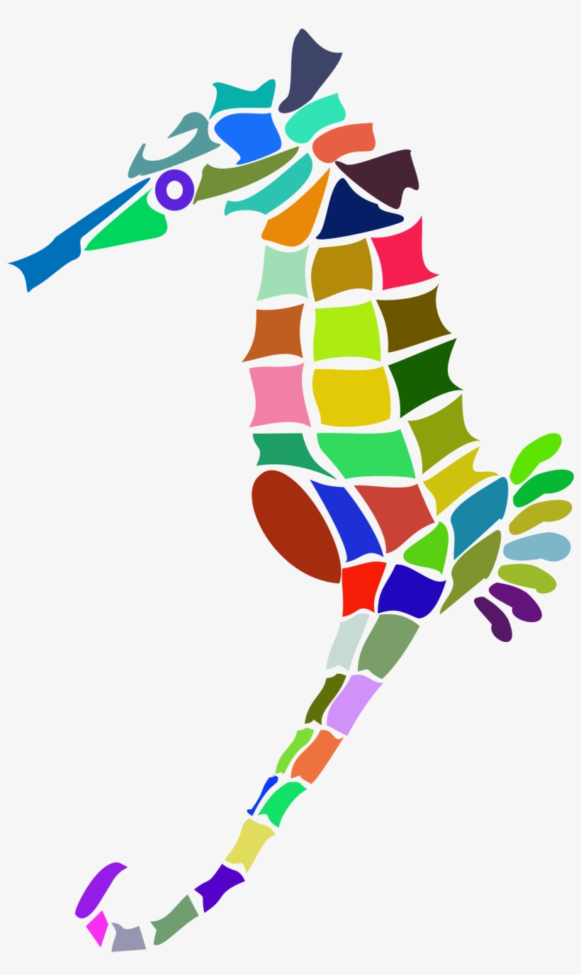 This Free Icons Png Design Of Prismatic Stylized Seahorse, transparent png