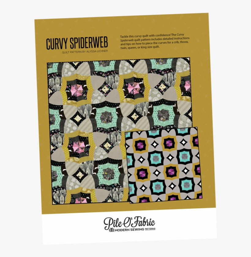 Curvy Spiderweb Quilt - Textile, transparent png