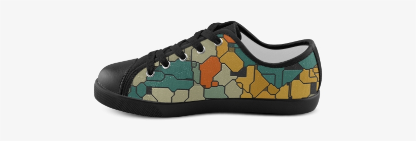 Textured Retro Shapes Canvas Kid's Shoes - Canvas, transparent png