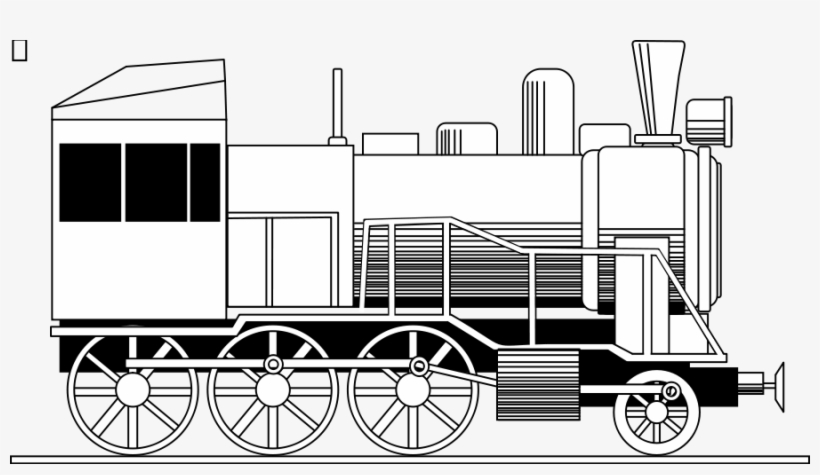 Retro Locomotive Clipart Png - Omalovánky Vlaky K Vytisknutí, transparent png