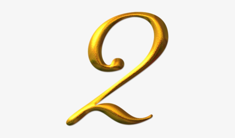 Biscoitos, Molde, Letras De Ouro, Letras Do Alfabeto, - Gold Number 2 Png, transparent png