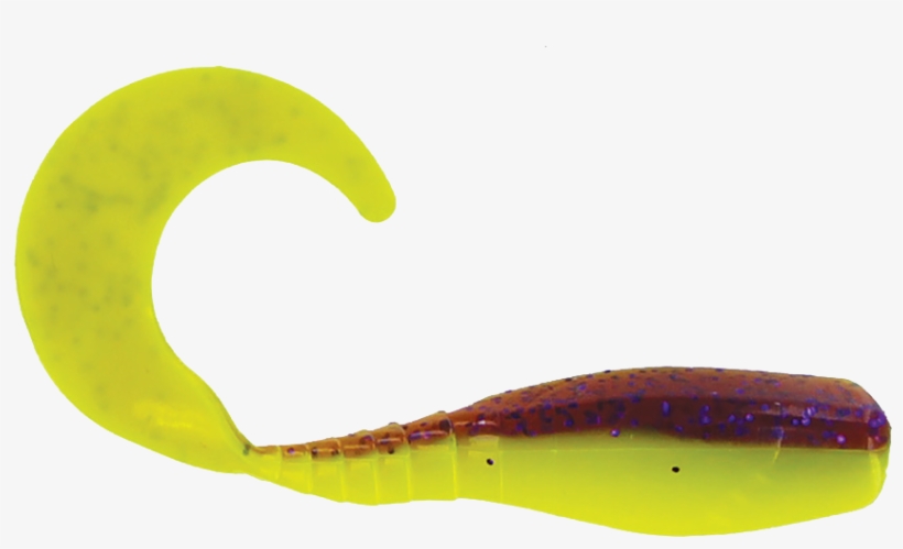 2″ Curly Tail Crappie Minnr In Purple Glitter - Illustration, transparent png