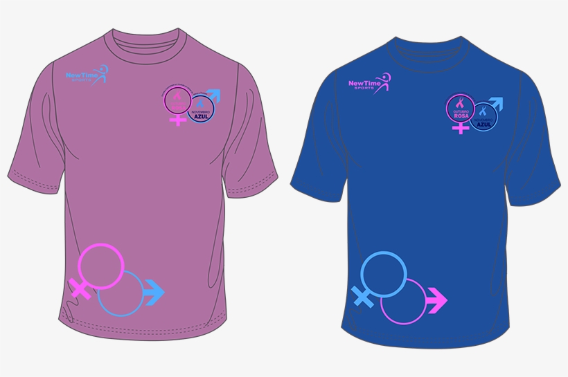Camiseta - Camiseta Outubro Rosa E Novembro Azul, transparent png