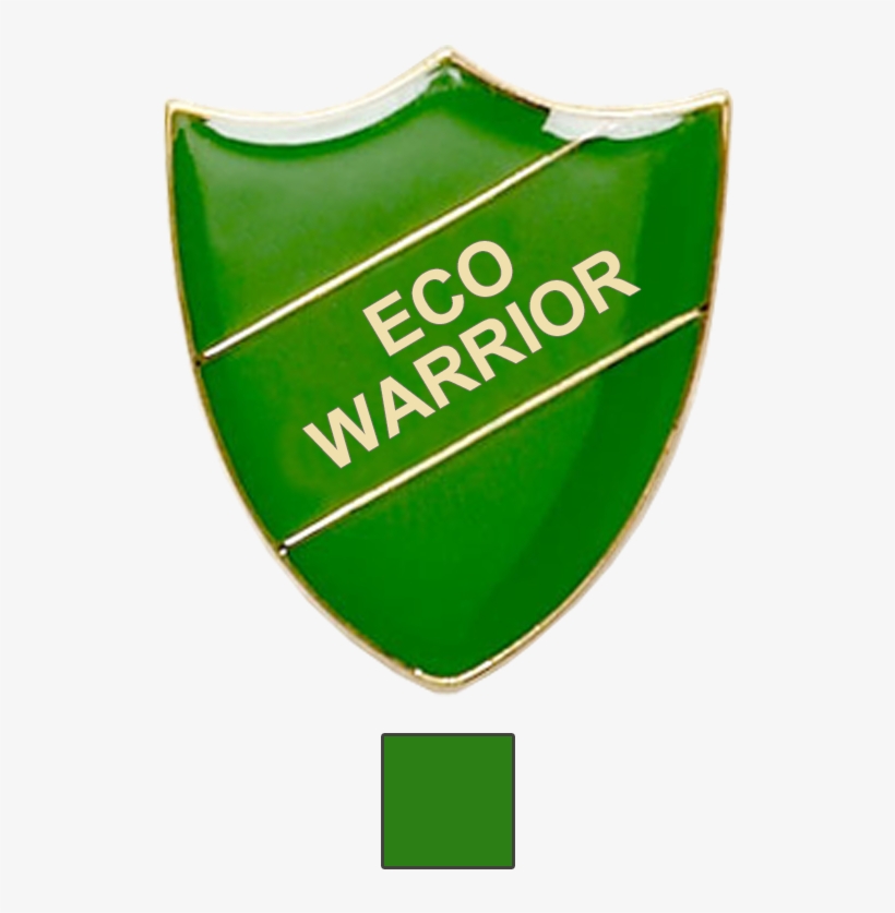 Eco Warrior School Badge Shield - 22 X 25mm Green Vice Captain Shield Lapel Badge, transparent png