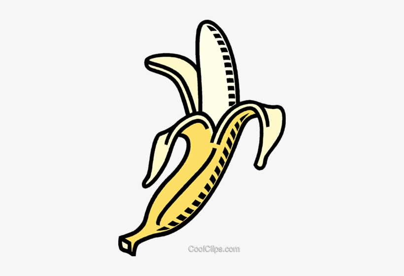 Peeled Banana Royalty Free Vector Clip Art Illustration - Segmentacion De Palabras En Silabas, transparent png