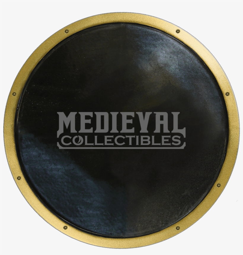 Black And Gold Ready For Battle Round Larp Shield - Shoulder Cape Or Shoulder Cloak, transparent png