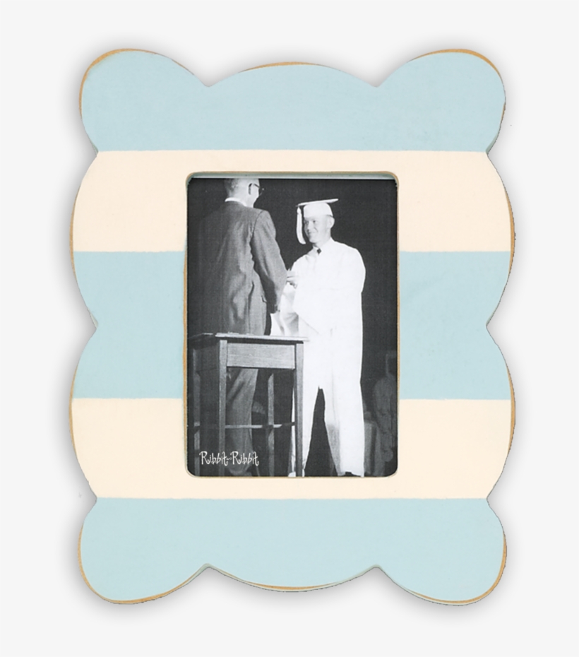 Scallop Stripe Sky - Stripe Scallop Linen Picture Frame, transparent png