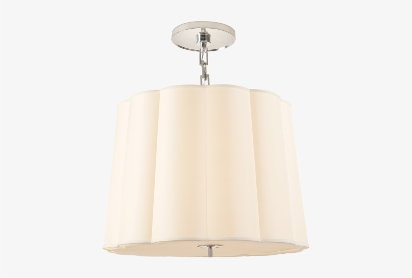 Simple Scallop Large Hanging Shade In Soft Silver With - Pendant Light, transparent png