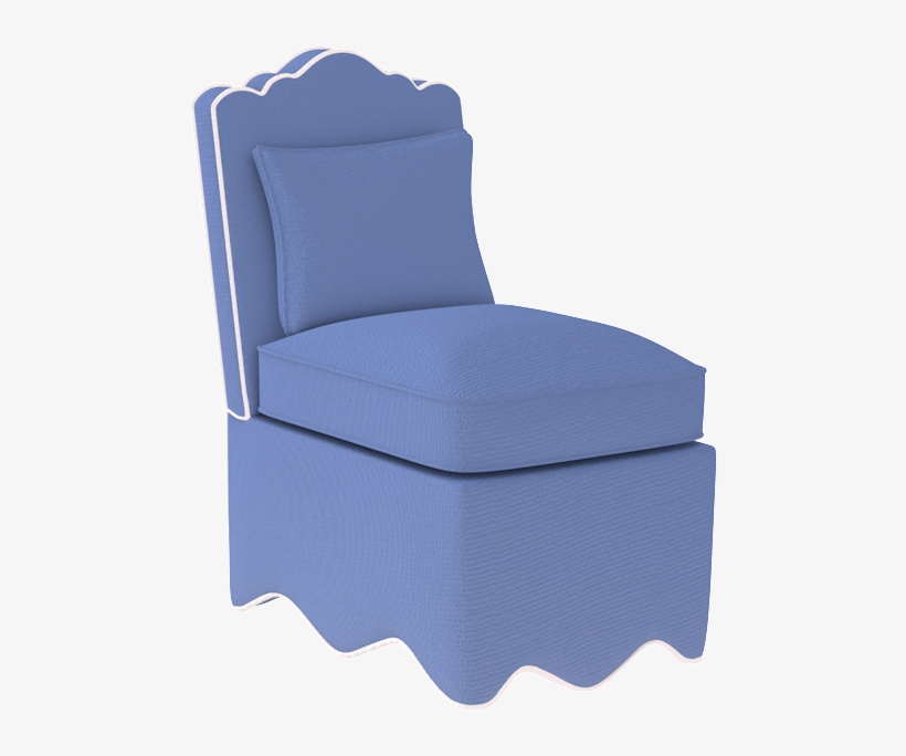 Upholstered Scallop Slipper Chair - Club Chair, transparent png