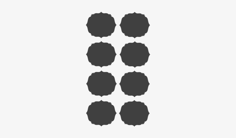Floral Scallop Chalkboard Labels - Dalle Anti Vibration Leroy Merlin, transparent png