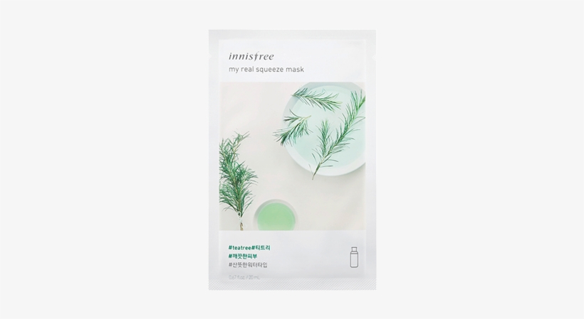 My Real Squeeze Mask [tea Tree] 20ml - Innisfree Mask Tea Tree, transparent png