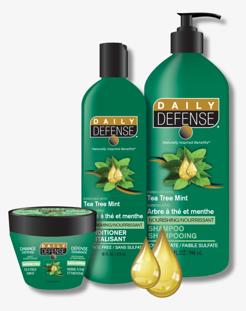 Tea Tree Mint Daily Defense Shampoo Tea Tree Mint 1024x1001 PNG