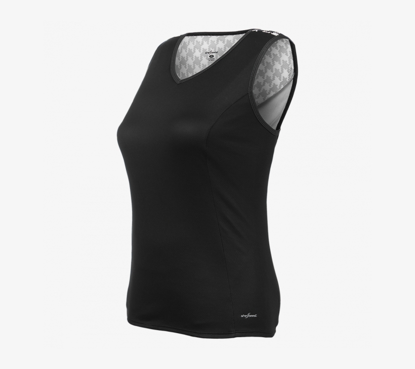 Shebeest Plus Size Easy V Sleeveless Jersey - Shebeest Easy S Houndstooth Sleeveless, transparent png