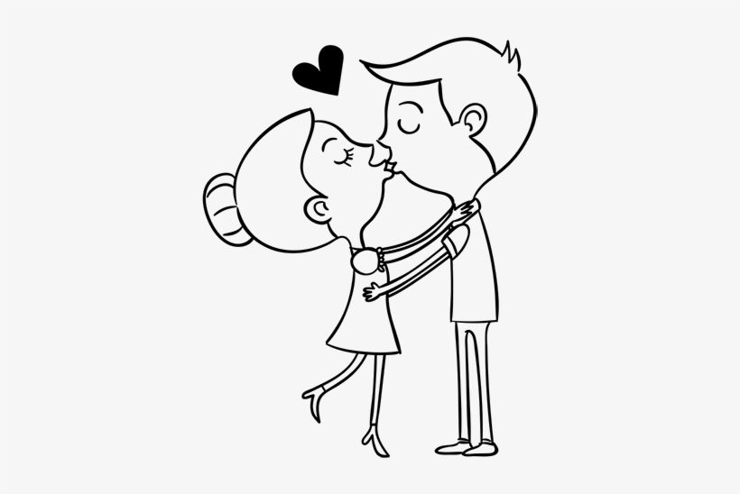 Pareja Dibujo Png - Happy Bday Love Cute, transparent png