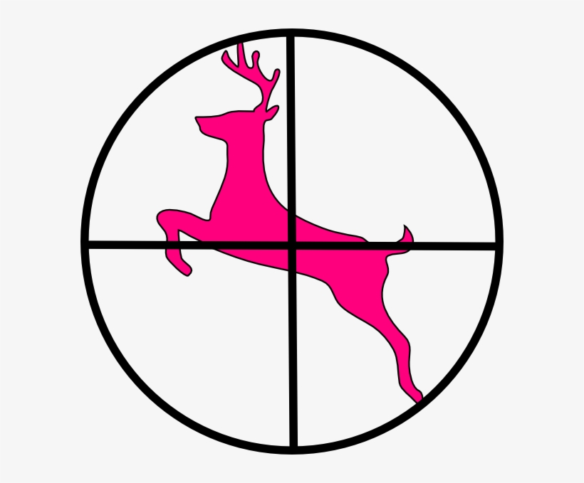Deer In Scope Clip Art At Clker - Zeiss Conquest V6 1 1 6x24 Ill Ret #60, transparent png