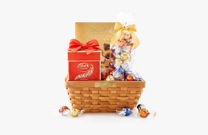 Lindt Thank You Gift Basket - Lindt Lindor Truffles, Milk Chocolate - 5.1 Oz, transparent png