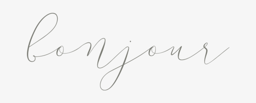 Bonjour - Calligraphy, transparent png