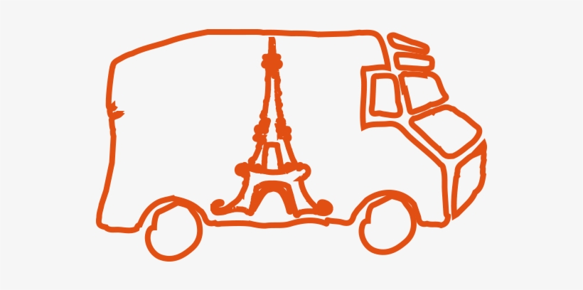 Bonjour Creperie Food Truck Draw, transparent png