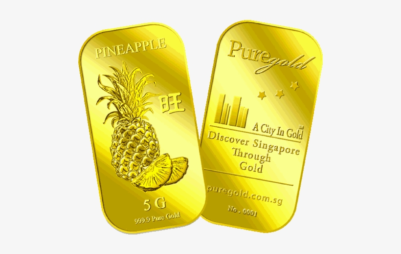 Gold Numismatic Puregold Pineapple Gold Bar - Puregold Sg Pineapple, transparent png