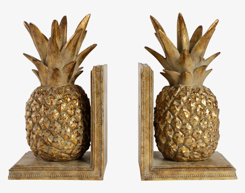 Côté Table Gold Pineapple Book Ends - Gold, transparent png