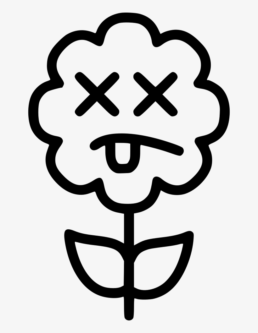 Dead Flower - - Jarron Para Colorear Con Una Flor, transparent png