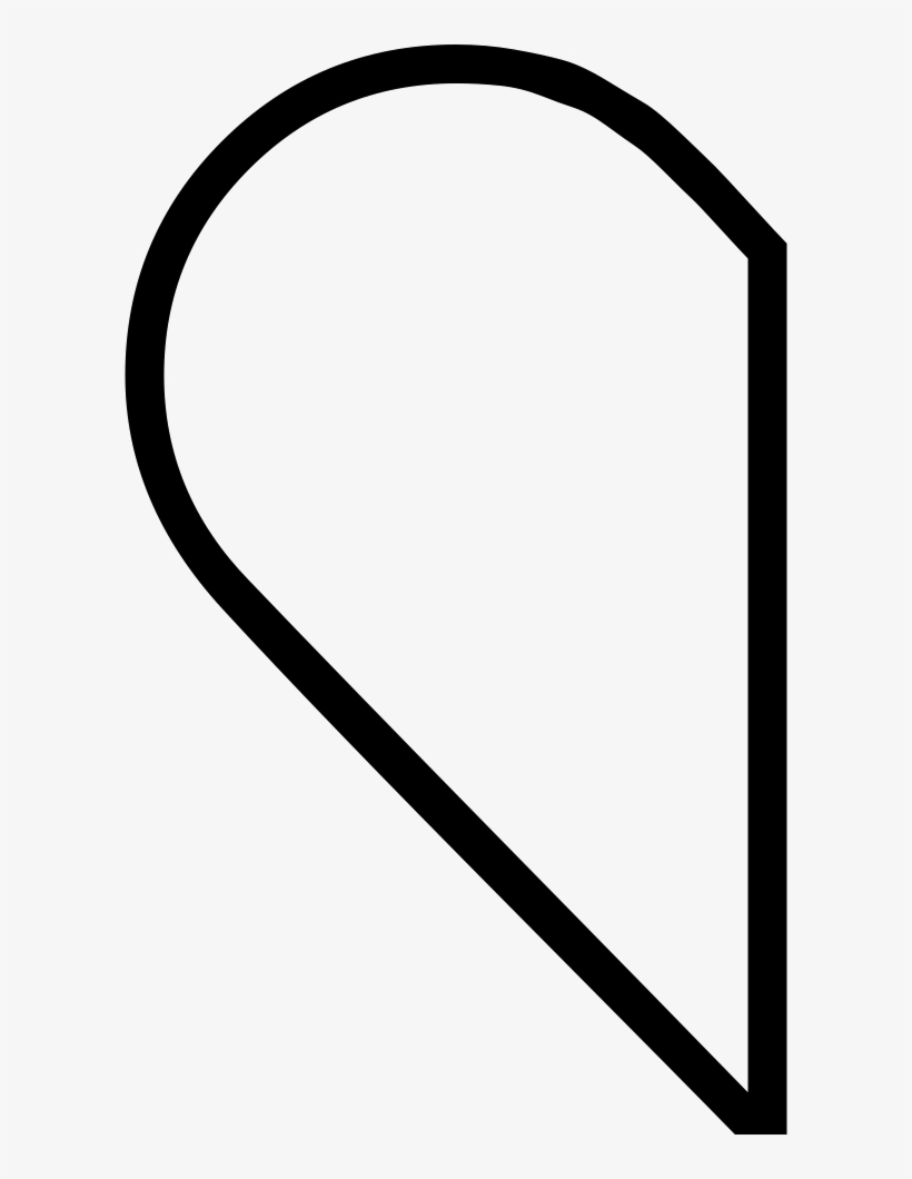 Heart Half - - Half Heart Png - 596x980 PNG Download - PNGkit
