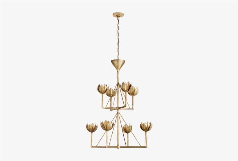 Alberto Medium Chandelier In Antique Gold Leaf - Chandelier, transparent png