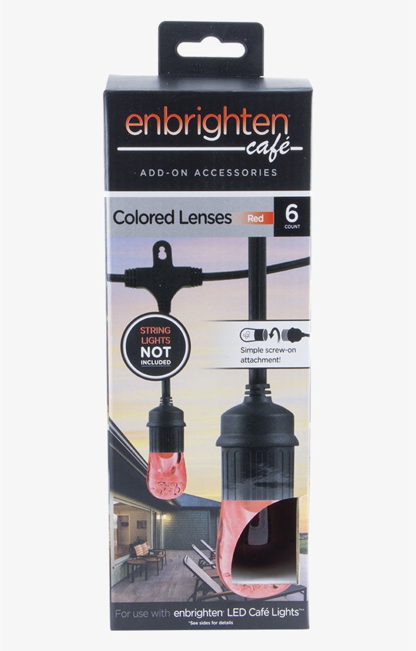 Enbrighten Classic Café Red Replacement Lenses, 6 Pack - Enbrighten Cafe 35881 Cafe Colored Lenses, 6 Pk (red), transparent png