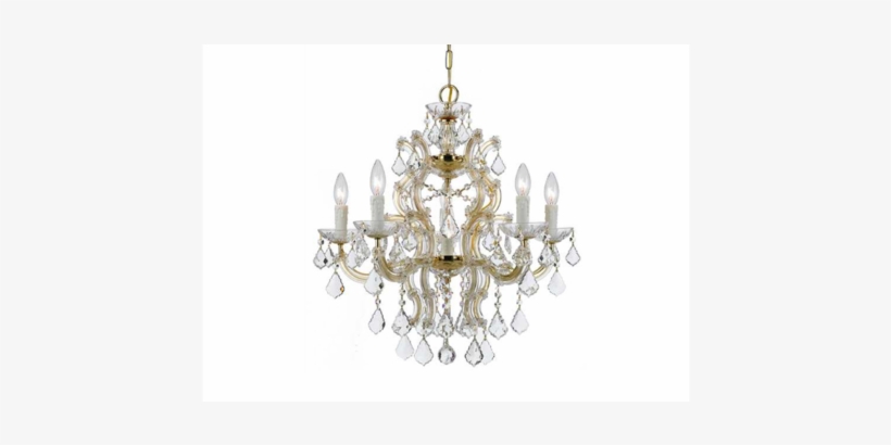 Absolutely Design Gold And Crystal Chandelier - Crystorama Lighting Group 4335-cl-saq Maria Theresa, transparent png