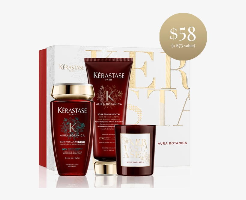 Kerastase Gift Aura Botanica - Kerastase 2018 Holiday Gift Sets, transparent png