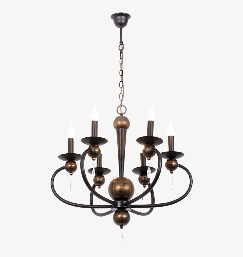 Ch3063/6 Black Gold - Люстра Подвесная De Markt Аида 323015908, transparent png