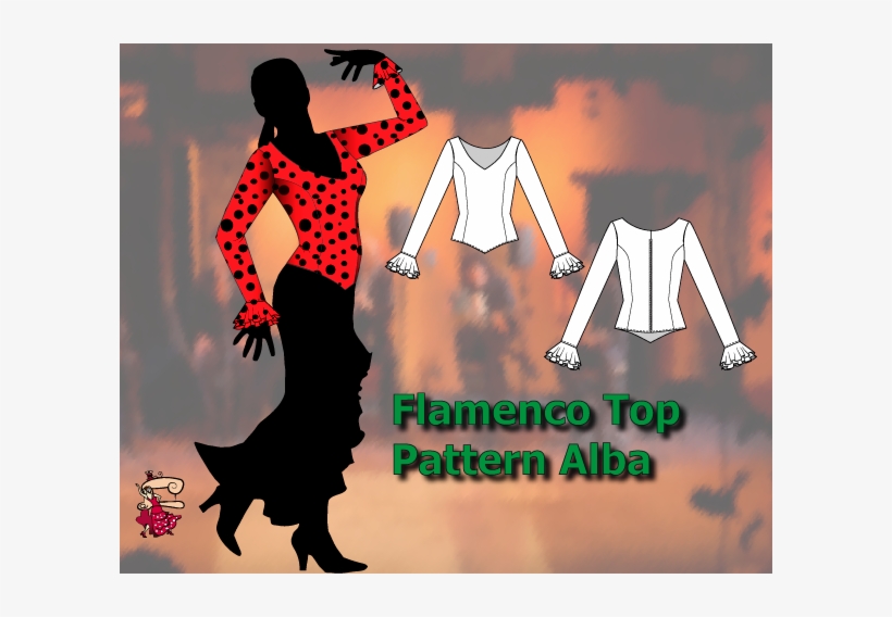 Flamenco Top Pattern Alba - Top, transparent png