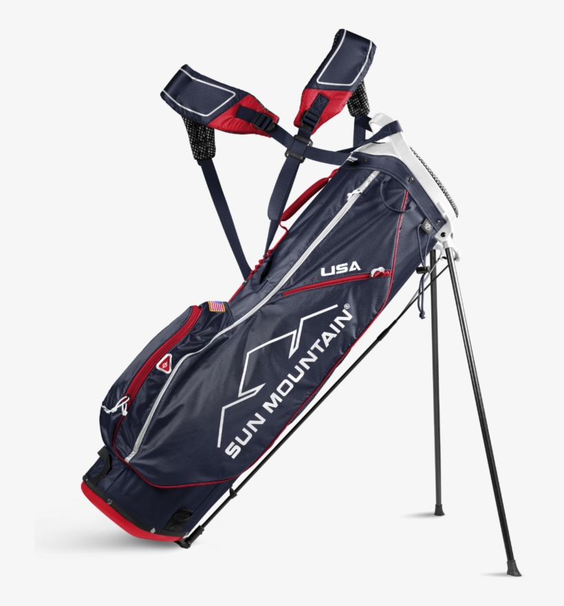 Sun Mountain 2.5+ Stand Bag 2018 - White/grey/red, transparent png