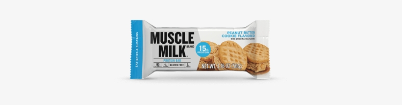 Muscle Milk Bar Peanut Butter Cookie - Muscle Milk Protein Bar, Peanut Butter Cookie, 15g, transparent png