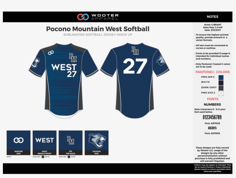 Pocono Mountain West Softball Navy Blue Gray Black - Baseball Uniforms Navy Blue, transparent png
