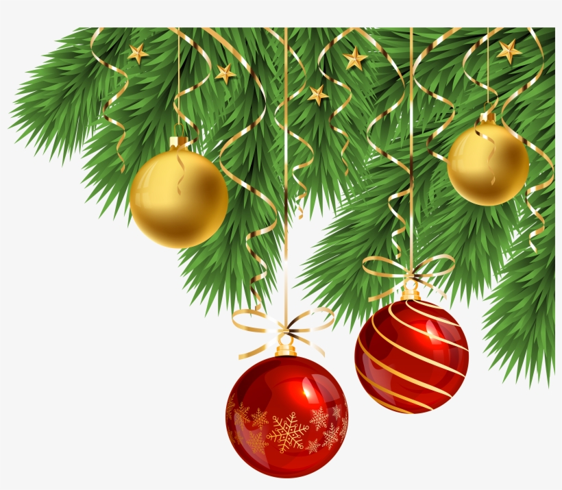 Christmas Balls Corner Decoration Clip Art Gallery - Transparent Christmas Corner Png, transparent png