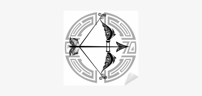 Zodiac Wheel With Sign Of Sagittarius Sticker • Pixers® - Claddagh High Point, transparent png