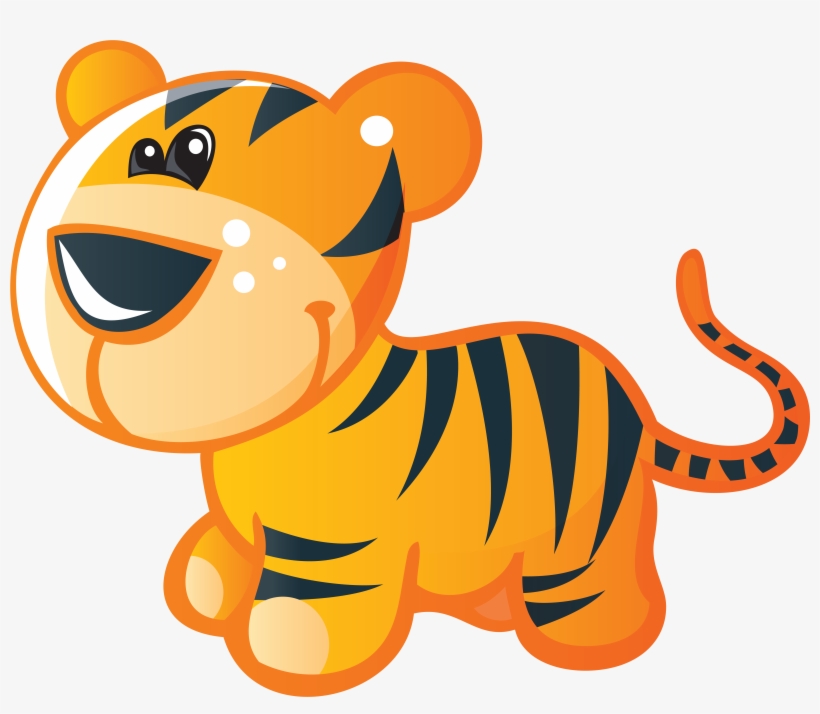 Baby Tigers Bengal Tiger Cuteness Clip Art - Cartoon Cute Baby Tiger, transparent png