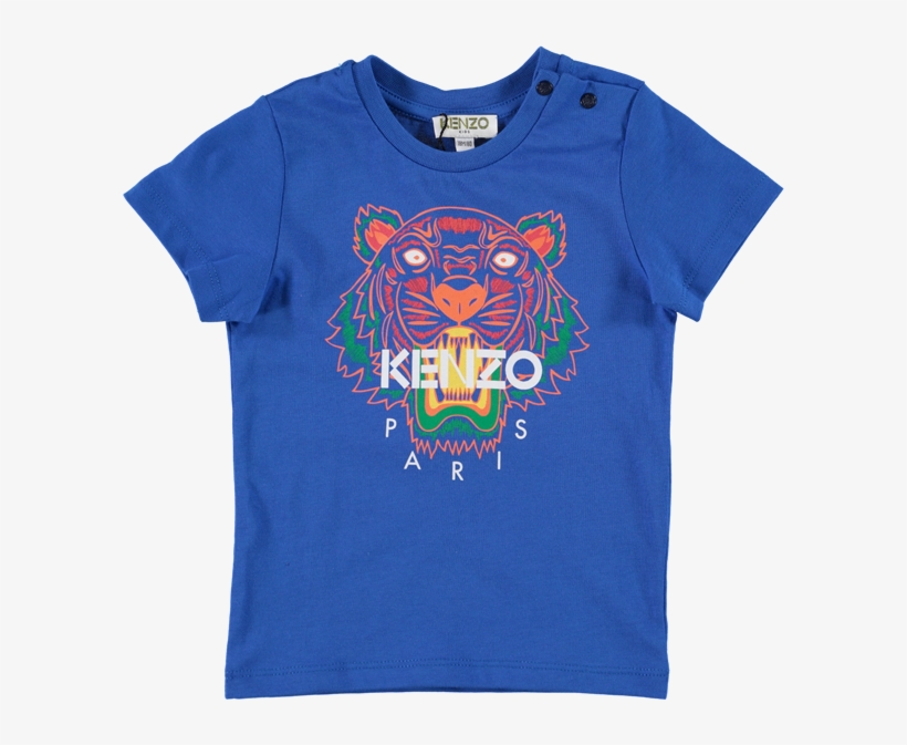 Babies Tiger Logo Print T-shirt Blue - Kenzo Blue T Shirt, transparent png