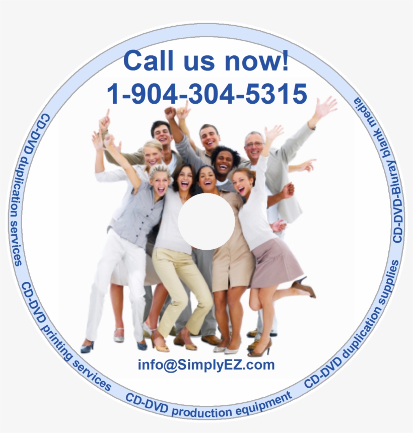 Cd Print, Dvd Printer, Color Disc Prints - Group Of Happy Employees, transparent png