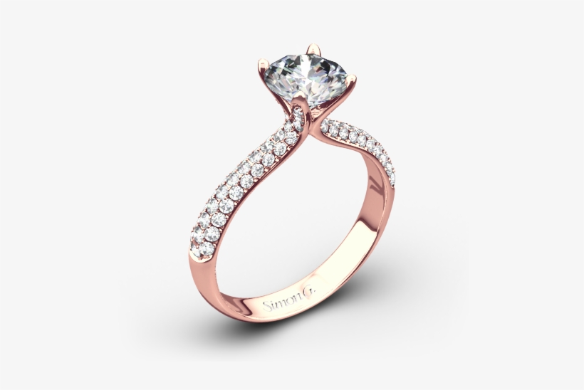 Tr431 Caviar Diamond Engagement Ring - Nice 1.26 Ct G-h White Moissanite Engagement 14k Fine, transparent png