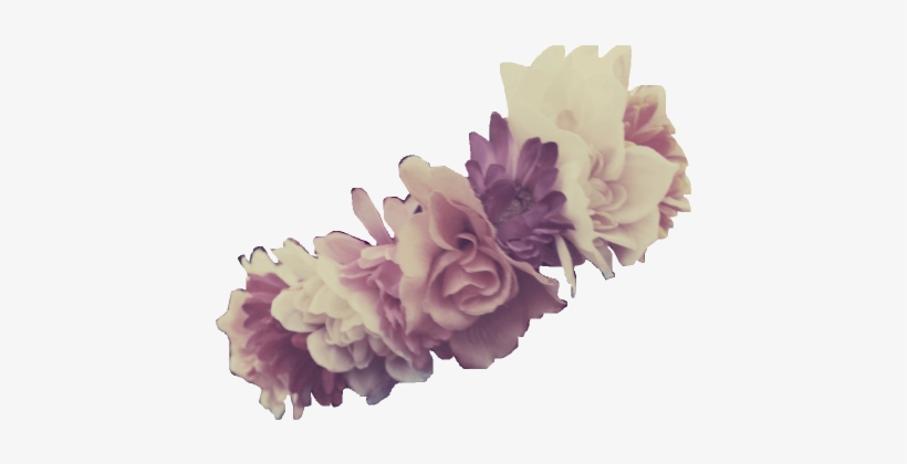 Purple Flower Crown Png - Girl With Floral Headband, transparent png