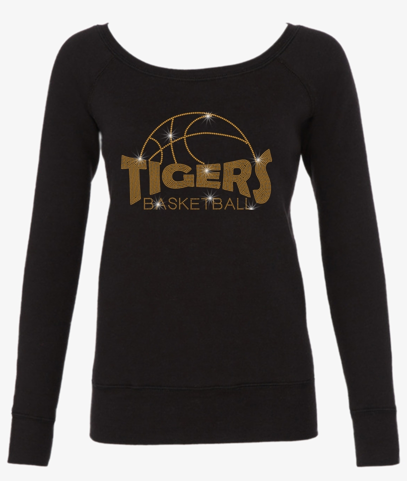 Basketball Outline Bling Long Sleeve Style Shirts - Shirt, transparent png