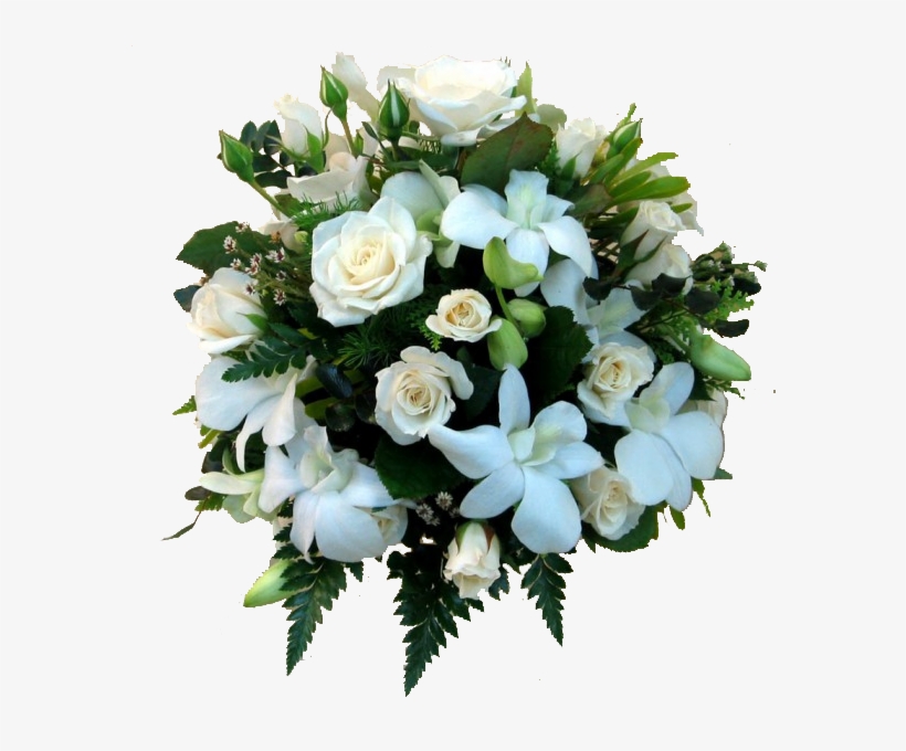 Rosas Y Orquídeas - Valkoinen Ruusukimppu, transparent png