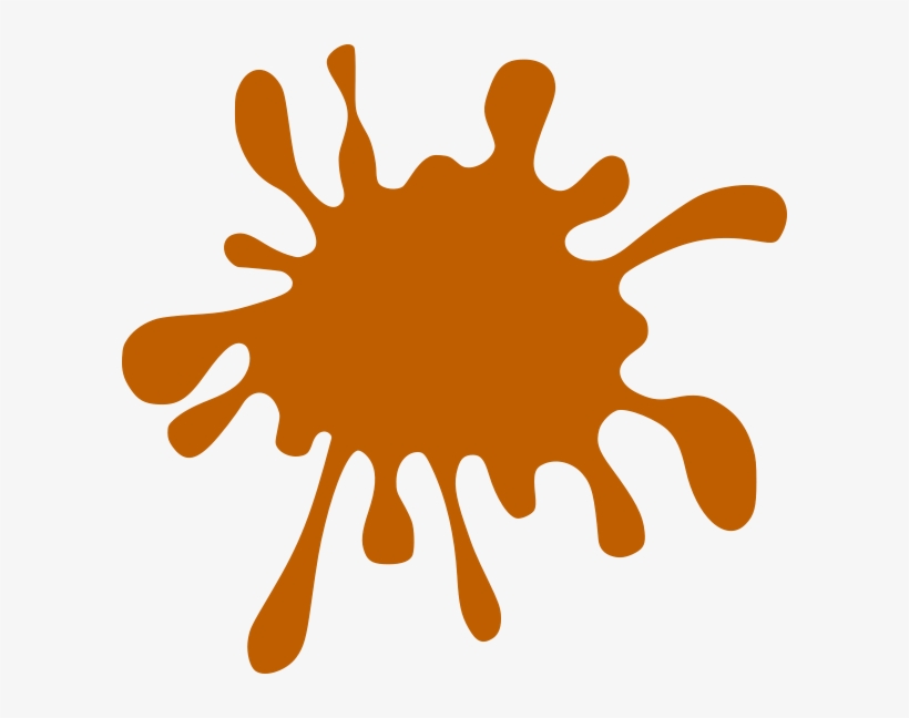 Brown Paint Splatter Clipart - Red Paint Splatter Clip Art, transparent png