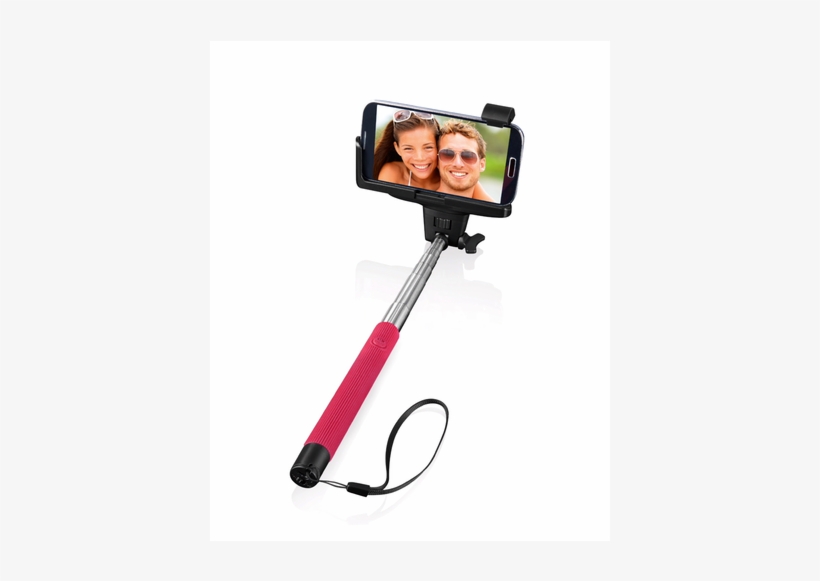 Bluetooth® Selfie Stick, Red Handle - Silvercrest Selfiestange Mit Bluetooth Auslöser - Selfie, transparent png