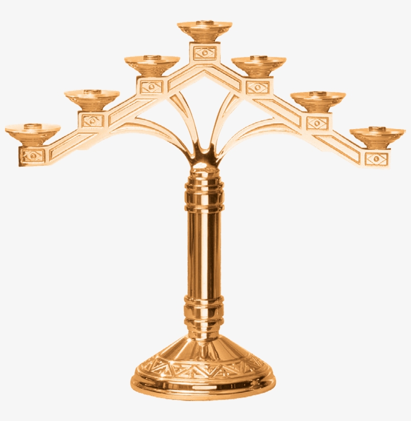 Fixed Altar Candelabra With Geometric Design Gift Image - Excelsis-adjustable Altar Candelabra With Geometric, transparent png