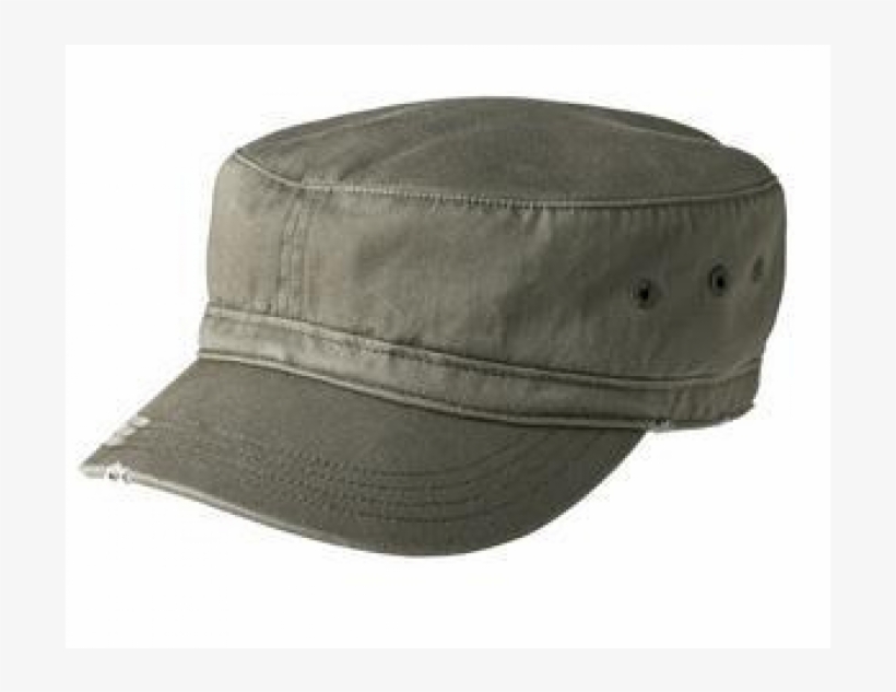 District Threads Distressed Military Hat, transparent png