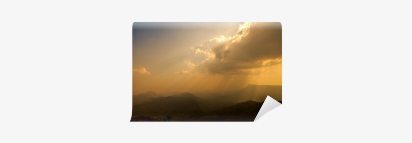 Fotomural Montañas Hermosas Con El Rayo De Luz - Sunrise, transparent png