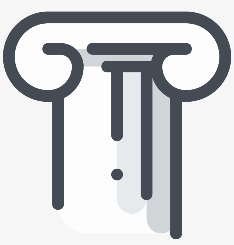 Greek Pillar Capital Icon - Greek Pillar Icon, transparent png